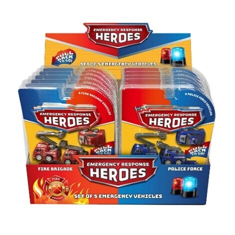 5 Piece Pull Back Emergency Vehicles